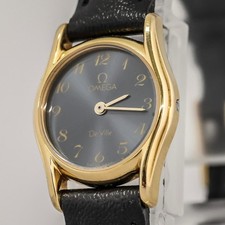 *QUASI NUOVO* Vintage OMEGA De Ville Cal.1387 Quarzo Corona a Spinta OroxNero Donna