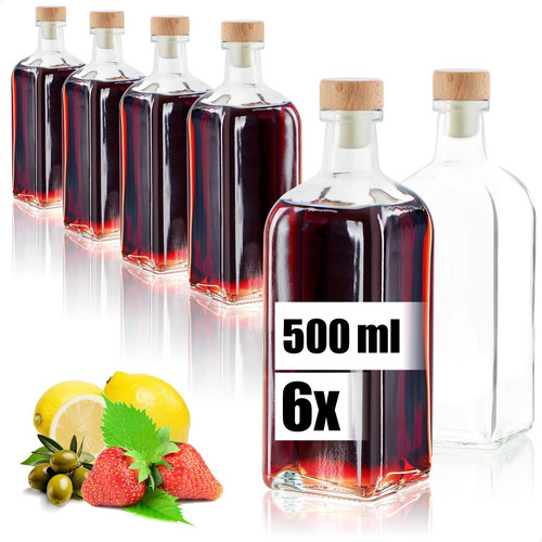 Bottiglie vetro 500 ml - 6x,