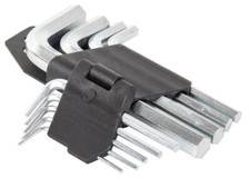 CHIAVINI SET 9 CHIAVI AD L STELLA ESAGONALI ACCIAIO da 1,5 a 10 mm CON SUPPORTO