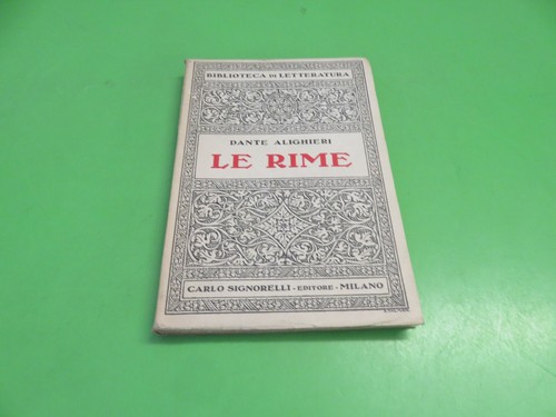 Rime dante alighieri - le,