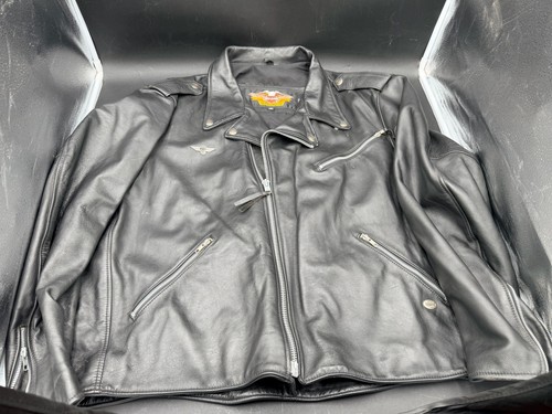 Giacca pelle vintage harley - giacca,