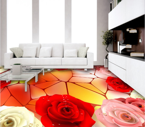 Adesivo decalcomania rosa - decalcomania, 3d