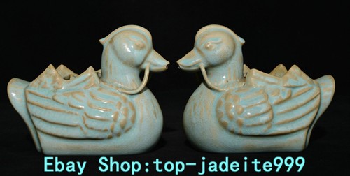 Coppia statuine animali anatra