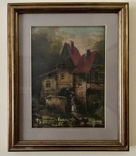 Mariolino da Caravaggio Falsario 1970- Mulino - olio su tela