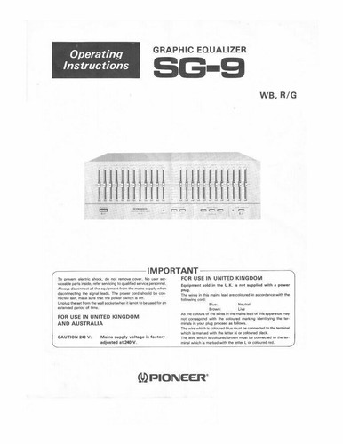 Pioneer receiver owners - sg-9,