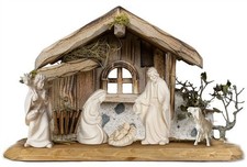 Set presepe completo in legno