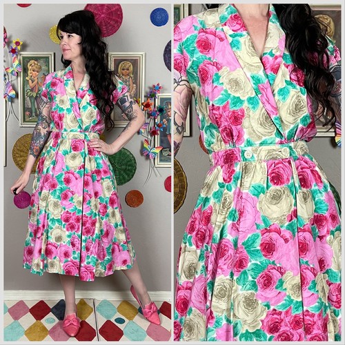 Abito vintage anni - rosa, e