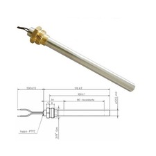 Resistenza Candeletta Stufa Pellet 3/8 350W 170mm EdilKamin 160mm PASQUALICCHIO