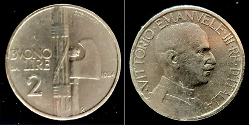 Regno italia 1924 buono da - d'italia,