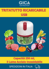 BEPER P102ROB050 Tritatutto ricaricabile USB, Mini Robot da Cucina, Capacità 250