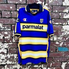 Parma FC 2003-04 Maglietta Casa Calcio Classico Vero Campione Originale Vintage