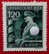 Francobollo Impero tedesco Repubblica Democratica Tedesca Boemia e Moravia Adolf Hitler seconda guerra mondiale 1944