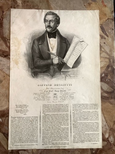 Rara litografia 1848 gaetano - litografia,