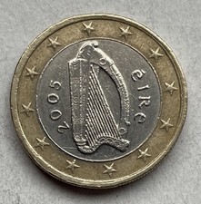 1 Euro 2005 Irlanda pezzo perfetto decorazione arpa celtica nitida.