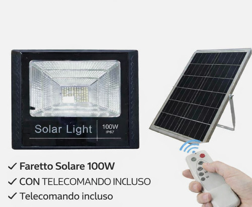 Faretto solare led - faretto, 100w