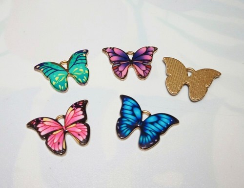 4pz charms ciondoli - , farfalle