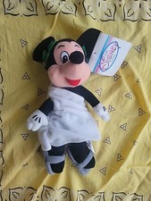 Disney Store MICKEY MOUSE Roman Emperor Toga Zeus Beanie Bean Bag Plush NWT Baby