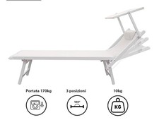 Set 2 lettino sdraio con 2 cuscini