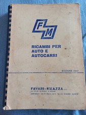 Catalogo Ricambi Favari Meazza Del 1982 Per Auto E Autocarri