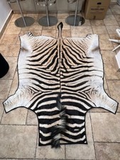 Tappeto di pelle naturale di zebra VERO 2.10 m X 1.60 m Tassidermia NO bird