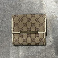 Gucci GG Brown Canvas Bi Fold