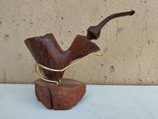 PIPA SEMI-CURVA LISCIA IN RADICA HAND MADE DI FATTURA ITALIANA BELLA FIAMMA