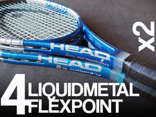 ☆Set di 2☆ Testa Liquidmetal 4 / Flexpoint 4 - 102in² - 16x19 - Impugnature nuove!