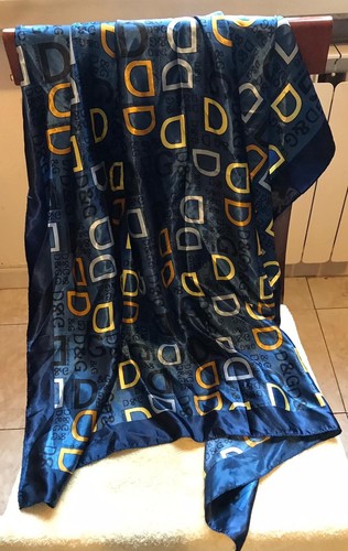 Foulard seta colore blu di - di,