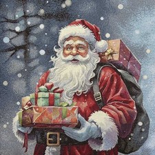 Pannello Gobelin Babbo Pacchetti 45x45 Cm 7083