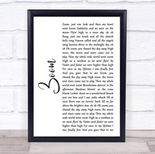 Zoom white script song stampa - script,