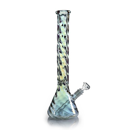 Spiral heavy glass bong - glass,