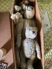 GIOCATTOLO ANTICO SCATOLA STEIFF ORSO ORSETTO peluche TEBBY BEAR DA SOFFITTA