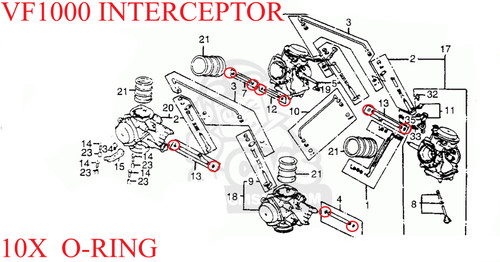 10x oring tubi - oring, raccordi