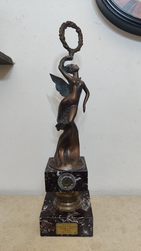 Statua bronzo marmo trofeo - bronzo, e