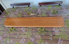 Mensola da muro in legno cm 82x16x2 noce chiaro