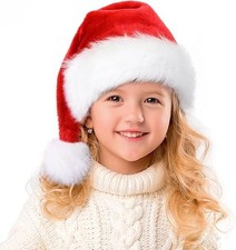 WEINIBAO Rosso Cappello Babbo Natale Cappellini Natale Adulti Berretto Natalizio