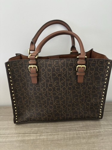 Borsa calvin klein marrone con - calvin,