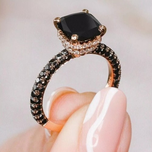 Nero anello diamante - nero,