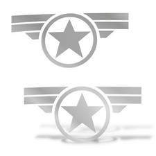 x2 Sticker STELLA MILITARE US