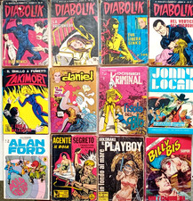 LOTTO DI 24 FUMETTI ANNI '60/'70 DIABOLIK+KRIMINAL+OLAK+ZAKIMORT....-G