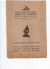 MICROSCOPI  KORISTKA , CATALOGO SPECIALE  ,   1925  circa