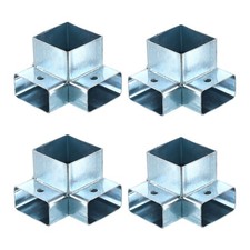 Kit Staffe Gazebo 3 Vie, Staffe Angolari per Legname 1,61" x 0,83" (Confezione da 4)