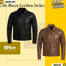 Cafe Racer Giacca Uomo Pelle