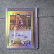 24/25 Topps Chrome FUTURE UEFA Francesco Camarda AUTO Gold /50 AC MILAN