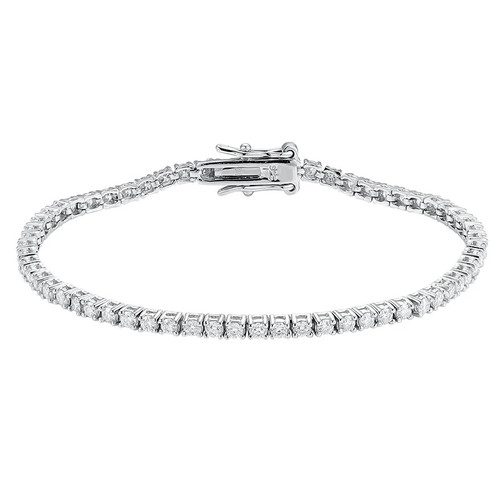 Bracciale tennis 55ct taglio - 2,55ct,