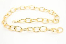 Cintura Urbana In Metallo Dorato Spessa A Maglia Chunky Per Donne M L XL