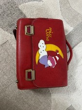 Cartella Vintage Scuola Anni 70/80 , colore rosso, in pelle