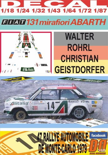 Decal fiat 131 - fiat, w.rohrl