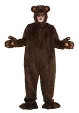 Costume orso marrone peloso