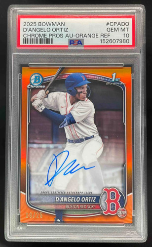 2025 bowman cromo - cromo, arancione
